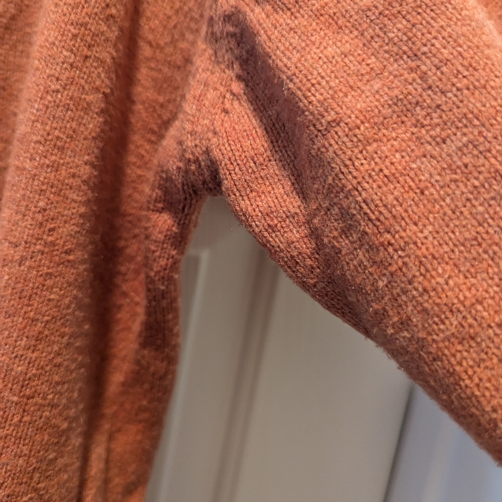 A New Day Women's Burnt Orange Cotton Blend Open Front Cardigan Size Medium - Picture 9 of 13
